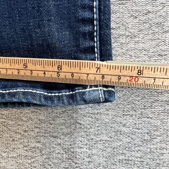 Rock & Republic Jeans Women 14 Blue Kendall Bootcut Mid Rise Medium Wash Cropped - Picture 8 of 13
